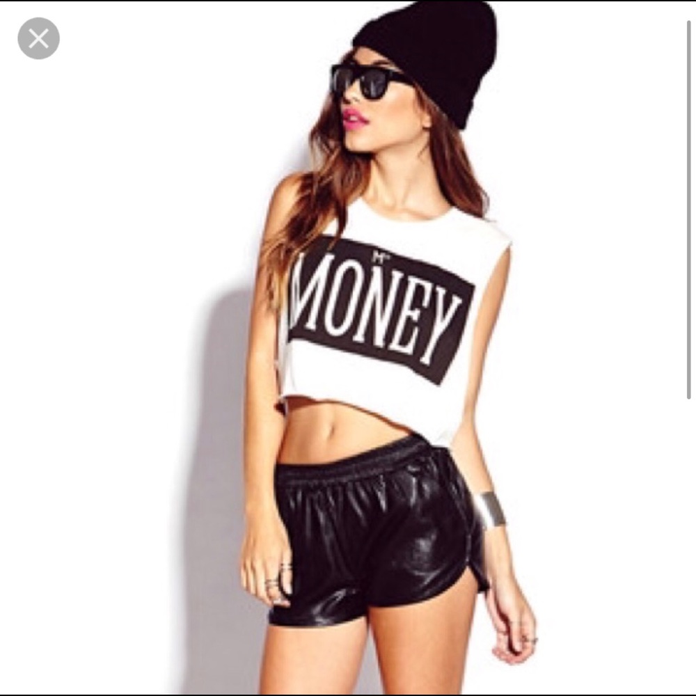 Forever 21 faux leather shorts size small